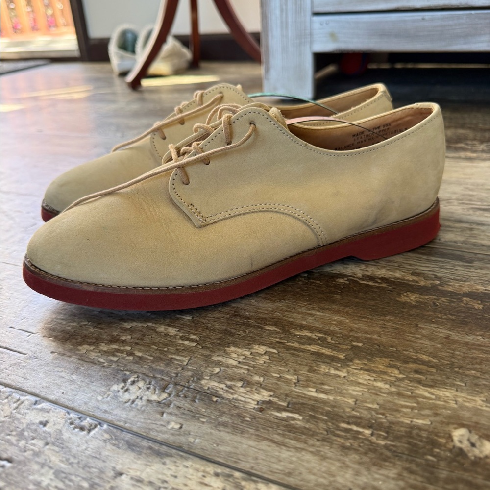 2 for $15 sale: J. Crew light tan suede leather oxford tie loafers- 9.5M